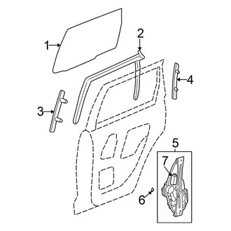 Chrysler OE - Rear Door - Glass & Hardware