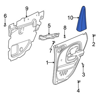 Chrysler OE - Rear Left Door Window Molding