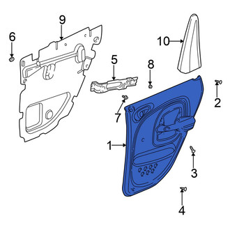 Chrysler OE - Rear Right Inner Door Interior Trim Panel