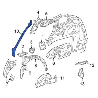 Chrysler OE - Rear Left Quarter Panel Gutter