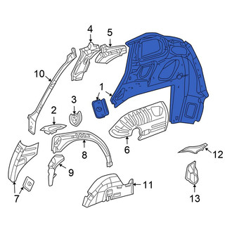 Chrysler OE - Rear Right Inner Quarter Panel