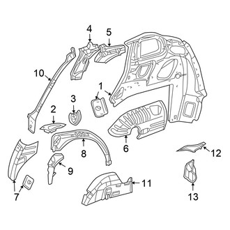 Chrysler OE - Quarter Panel - Inner Structure (Wagon)