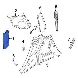 Chrysler OE - Left Body C-Pillar Trim Panel