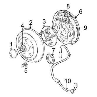 Chrysler OE - Rear Suspension - Brake Components (Drum Brakes), (Base)