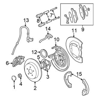 Chrysler OE - Rear Suspension - Brake Components (Disc Brakes), (Base Rear Disc Brakes)