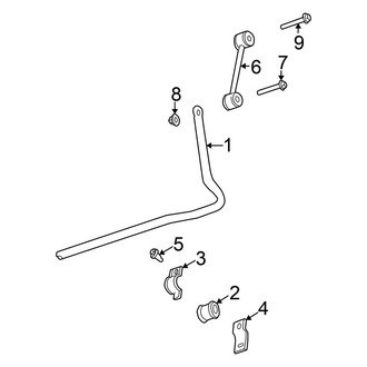 Chrysler OE - Rear Suspension - Stabilizer Bar & Components