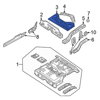 Chrysler OE - Rear Floor Pan Reinforcement
