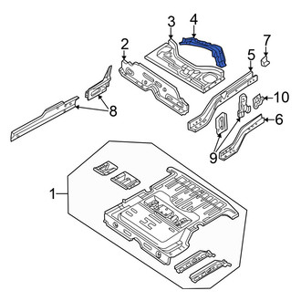 Chrysler OE - Rear Floor Pan Reinforcement