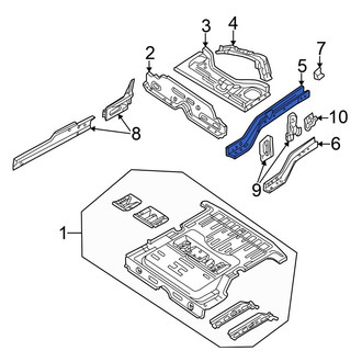 Chrysler OE - Rear Left Floor Side Rail