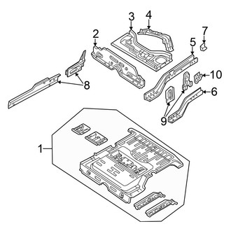Chrysler OE - Rear Body & Floor - Floor & Rails