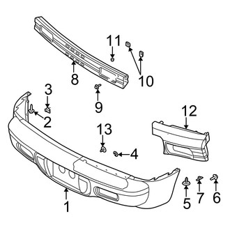 Chrysler OE - Rear Bumper - Bumper & Components