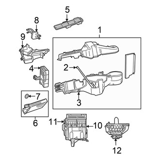 Chrysler OE - Air Conditioner & Heater - Evaporator & Heater Components (Base / Limited / Touring)