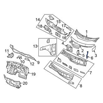 Chrysler OE - Lower Cowl Seal
