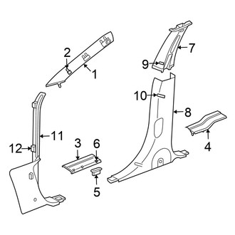 Chrysler OE - Pillars, Rocker & Floor - Interior Trim