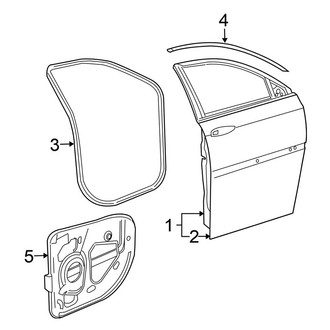 Chrysler OE - Front Door - Door & Components