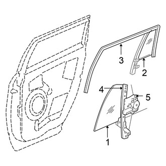 Chrysler OE - Rear Door - Glass & Hardware