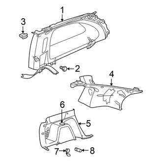 Chrysler OE - Quarter Panel - Interior Trim (Right Side)