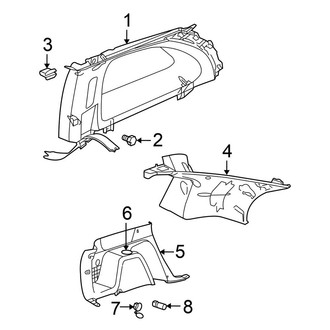Chrysler OE - Quarter Panel - Interior Trim (Left Side)