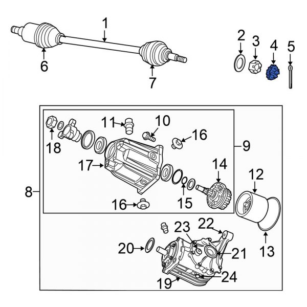 CV Joint Nut