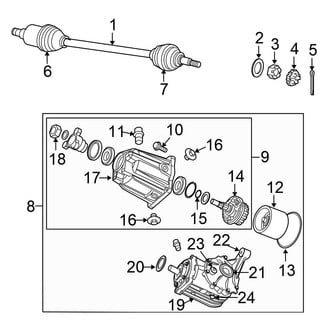 Chrysler OE - Rear Suspension - Axle & Differential (AWD)