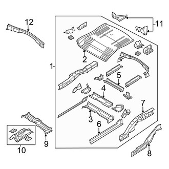 Chrysler OE - Rear Body & Floor - Floor & Rails