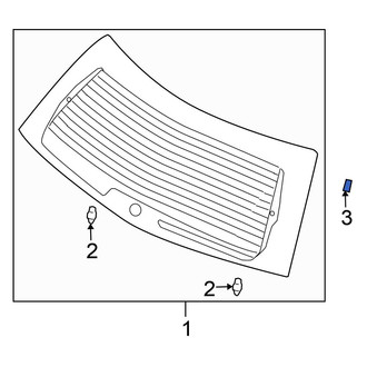 Chrysler OE - Lower Back Glass Spacer