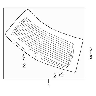 Chrysler OE - Lift Gate - Glass