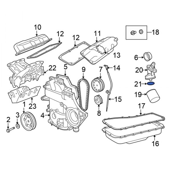 Engine Oil Filter Adapter Gasket