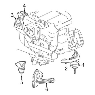 Chrysler OE - Engine / Transaxle - Engine & Transmission Mounting (Limited / LX / Touring FWD 4.0L)