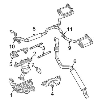 Chrysler OE - Exhaust System - Exhaust Components (4.0L)
