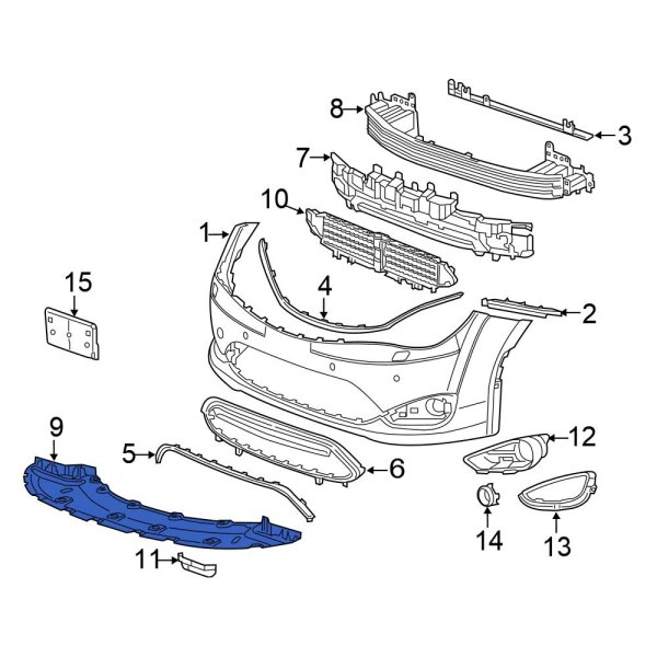 Radiator Support Air Deflector