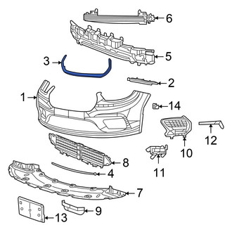 Chrysler OE - Front Center Bumper Trim