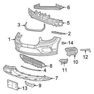 Chrysler OE - Front Bumper & Grille - Bumper & Components (With Fog Lamps)