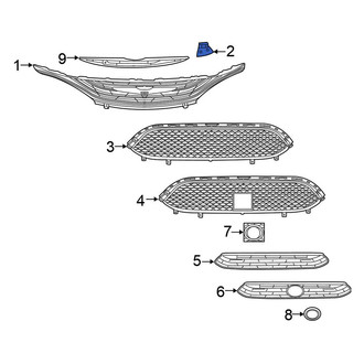 Chrysler OE - Front Left Grille Bracket