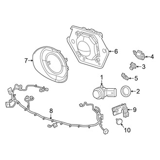Chrysler OE - Front Bumper & Grille - Electrical Components (With Fog Lamps)