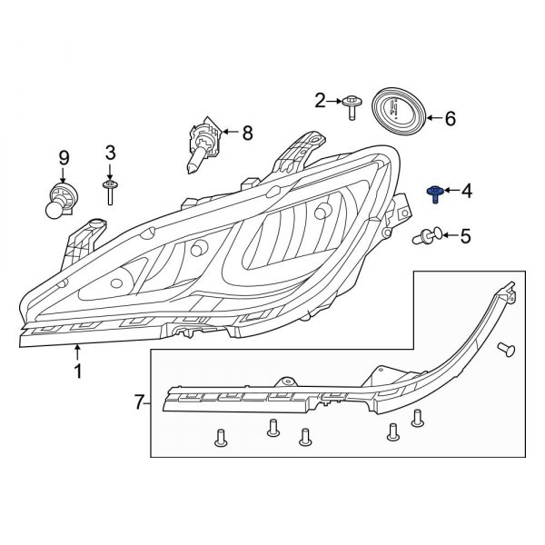 Headlight Mounting Screw