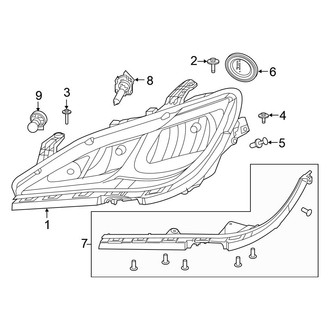 Chrysler OE - Front Lamps - Headlamp Components (Halogen)