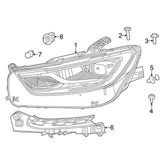 Chrysler OE - Front Lamps - Headlamp Components (LED)
