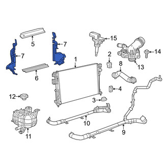 Chrysler OE - Front Right Radiator Support Baffle