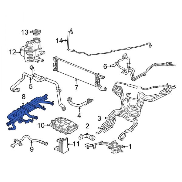 Drive Motor Inverter Radiator Hose