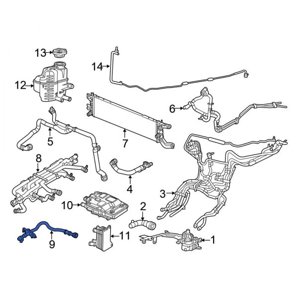 Drive Motor Inverter Radiator Hose