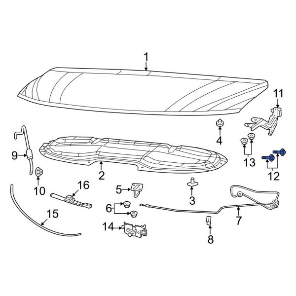 Hood Hinge Bolt