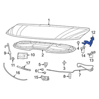 Chrysler OE - Front Left Hood Hinge