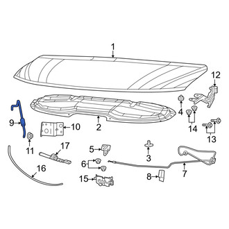 Chrysler OE - Front Hood & Trunk Prop Rod