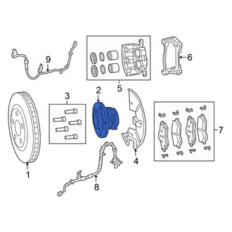 Chrysler OE - Front Wheel Bearing and Hub Assembly