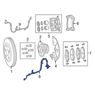 Chrysler OE - Front Left Brake Hydraulic Hose