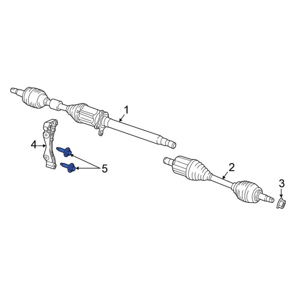 CV Axle Shaft Carrier Bearing Bolt