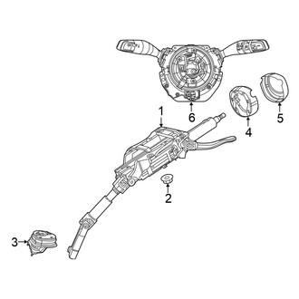 Chrysler OE - Steering Column - Shroud, Switches & Levers