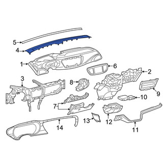 Chrysler OE - Front Dashboard Air Vent Trim
