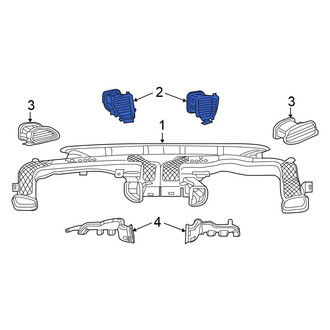 Chrysler OE - Left Outer Dashboard Air Vent